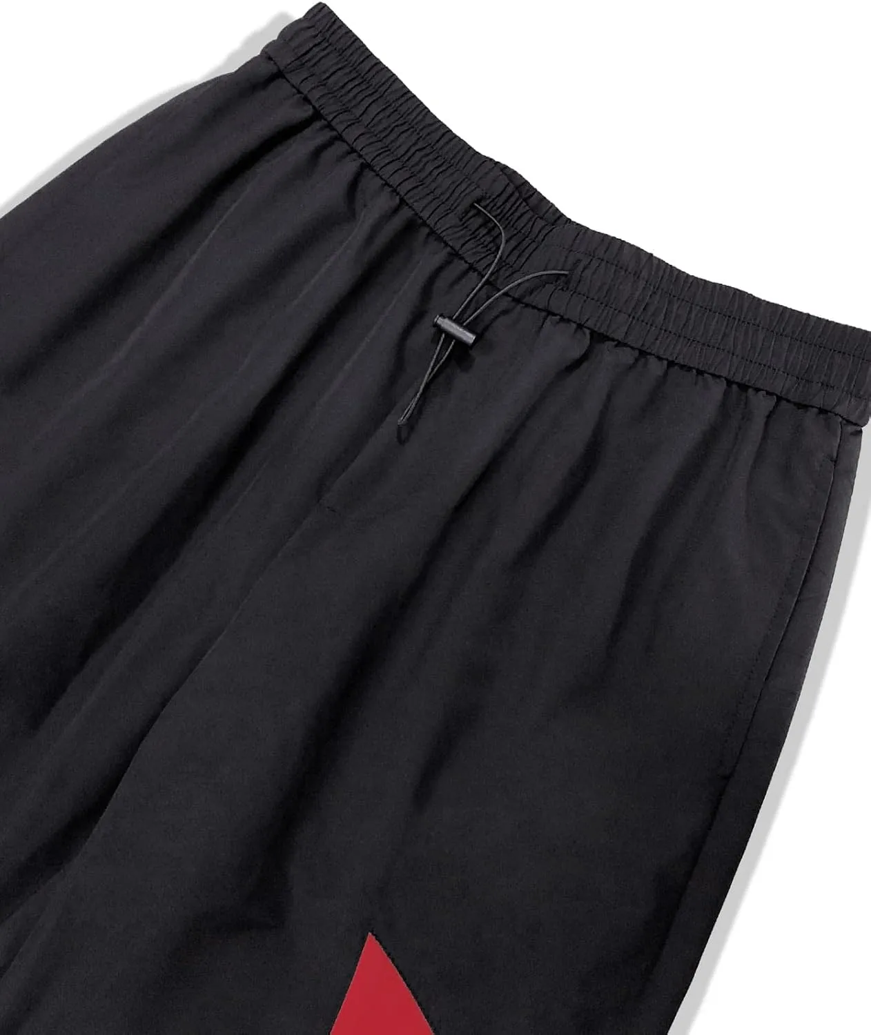OYOANGLE Men's Colorblock Drawstring Waist Straight Wide Leg Baggy Pants with Pocket