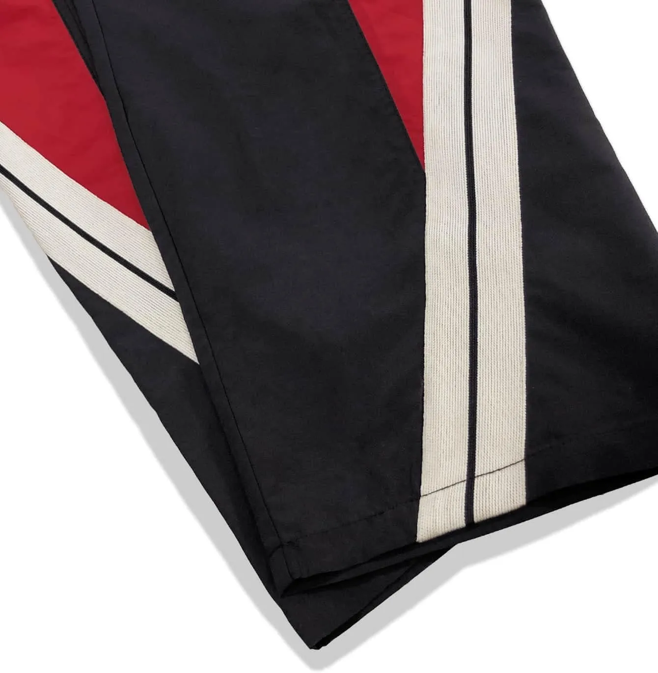 OYOANGLE Men's Colorblock Drawstring Waist Straight Wide Leg Baggy Pants with Pocket