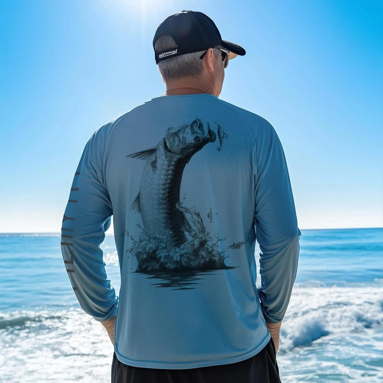 Palmyth Fishing Shirts for Men Long Sleeve UPF 50  T Shirt Sun Protection Tee UV T-Shirts