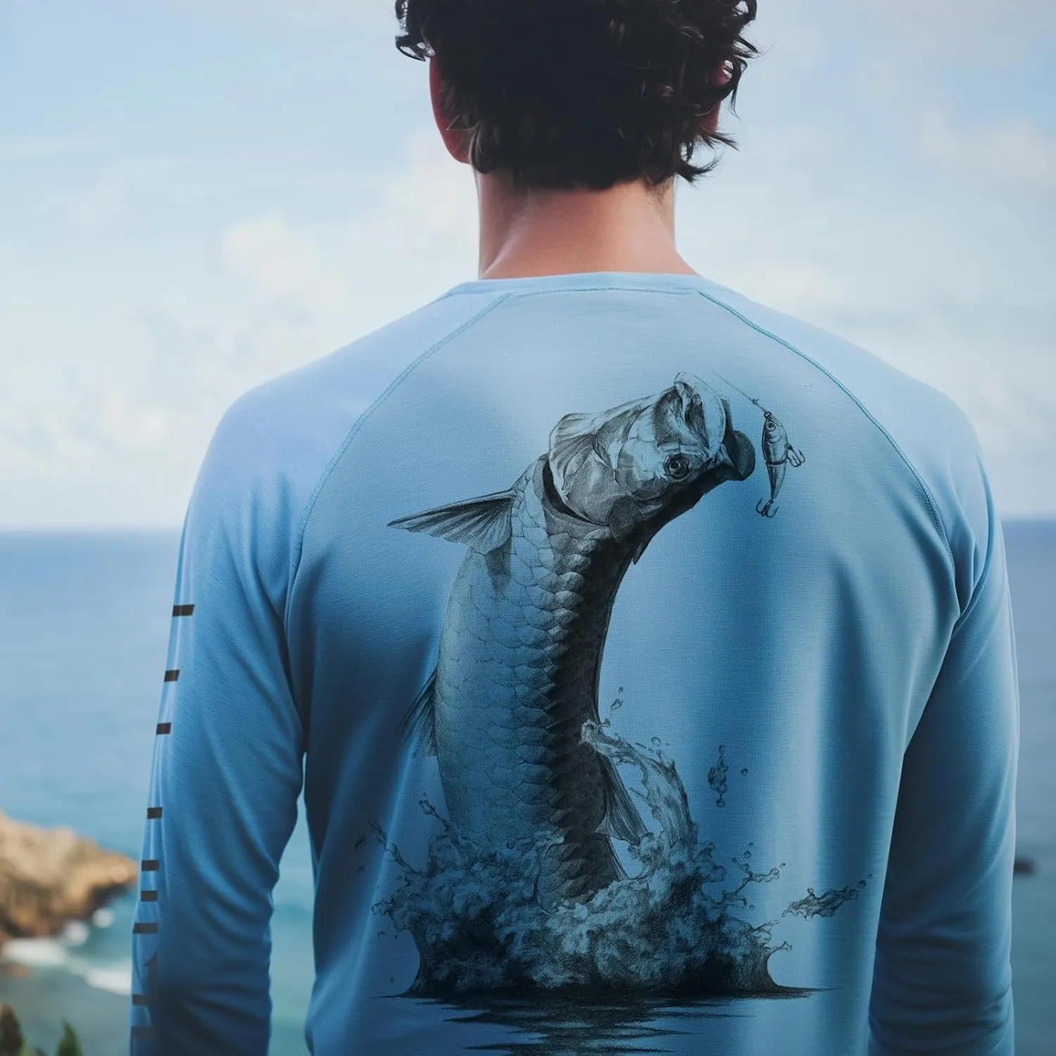 Palmyth Fishing Shirts for Men Long Sleeve UPF 50  T Shirt Sun Protection Tee UV T-Shirts