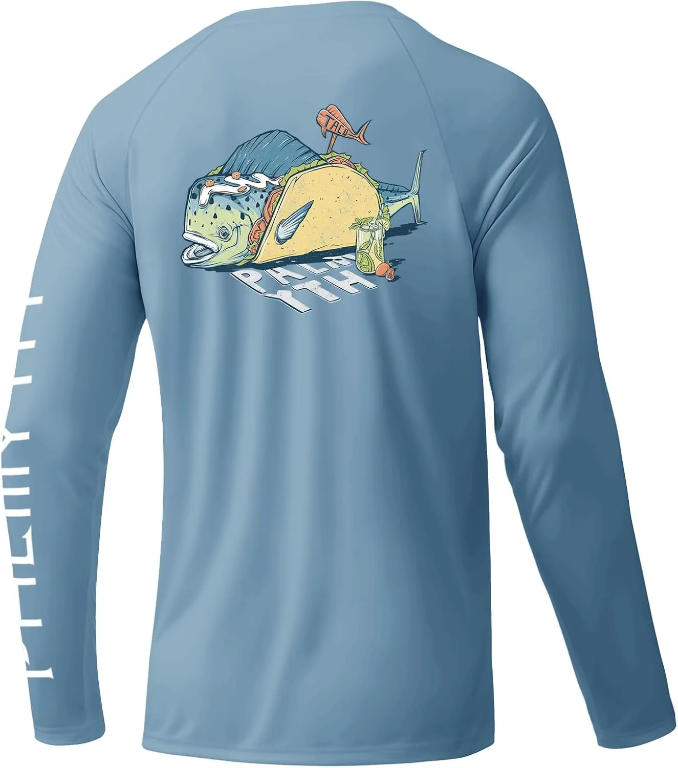 Palmyth Fishing Shirts for Men Long Sleeve UPF 50  T Shirt Sun Protection Tee