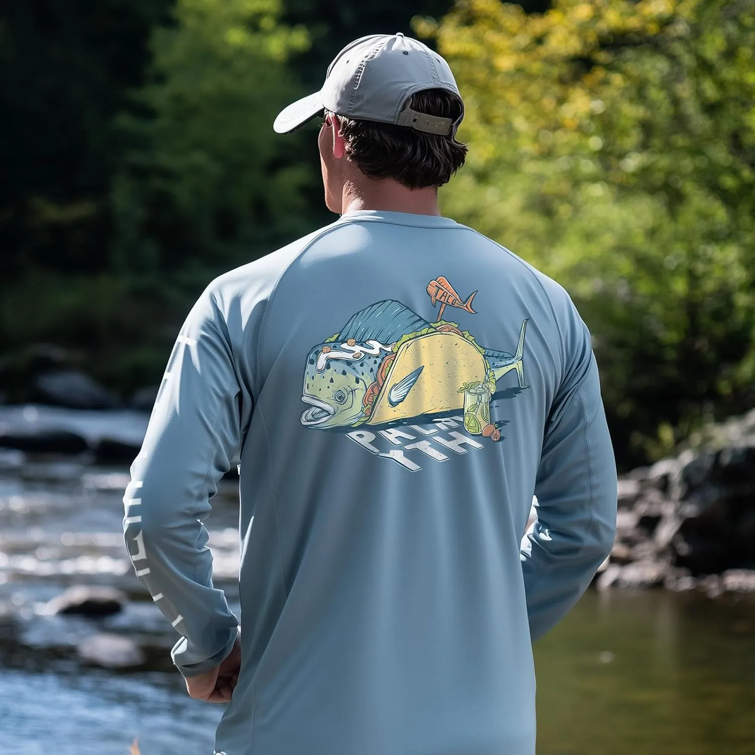 Palmyth Fishing Shirts for Men Long Sleeve UPF 50  T Shirt Sun Protection Tee