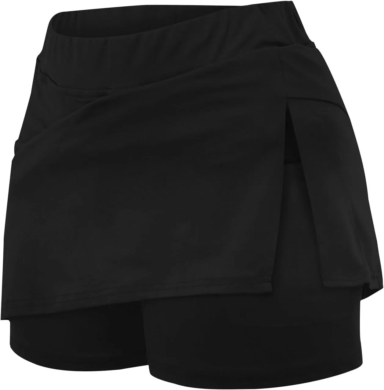 Plus Size Skorts for Curvy Women Short Tennis Skirt with Slit Pockets Built in Shorts High Waisted Workout Outfits