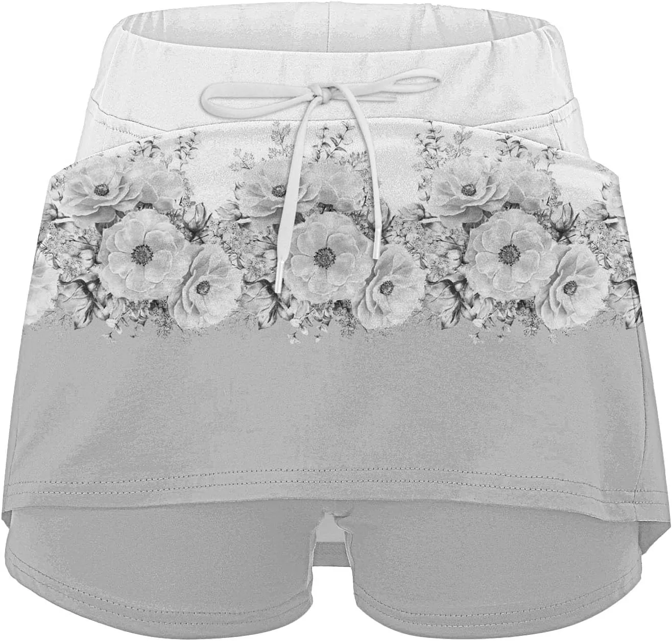 Plus Size Skorts for Women High Waisted Athletic Tennis Tummy Control Golf Skirts with Shorts Pockets Biker Shorts