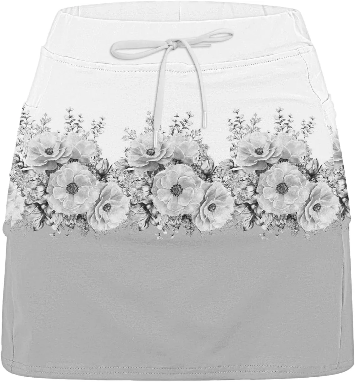 Plus Size Skorts for Women High Waisted Athletic Tennis Tummy Control Golf Skirts with Shorts Pockets Biker Shorts