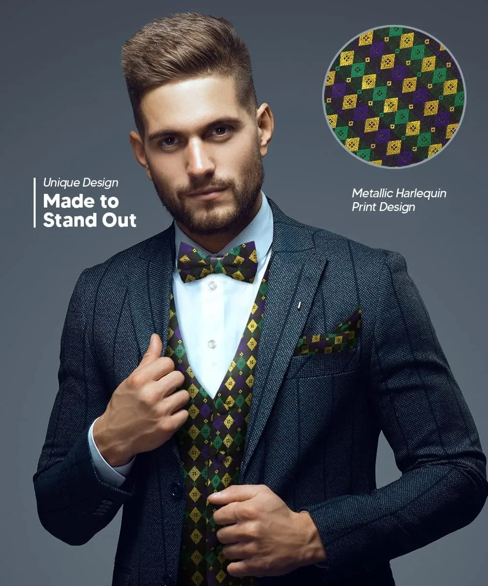 Premium Celebration Suit Vest for Men 2PC Set - Vest & Bow Tie