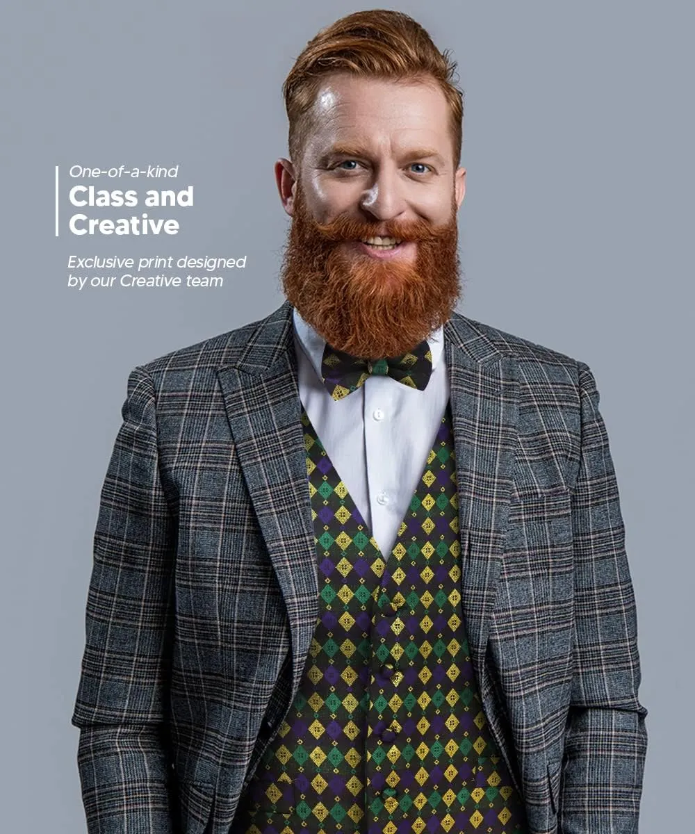 Premium Celebration Suit Vest for Men 2PC Set - Vest & Bow Tie