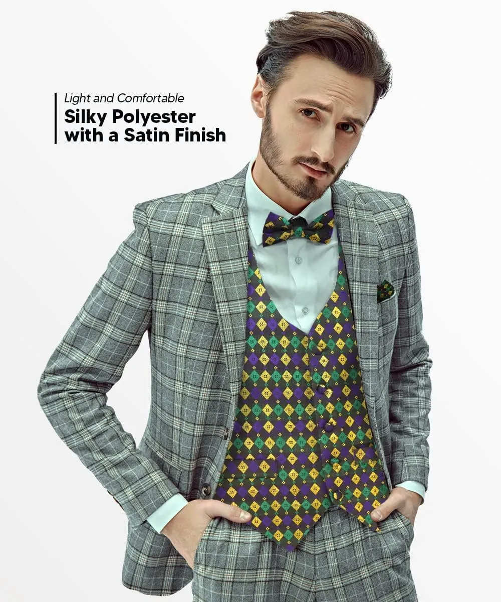 Premium Celebration Suit Vest for Men 2PC Set - Vest & Bow Tie