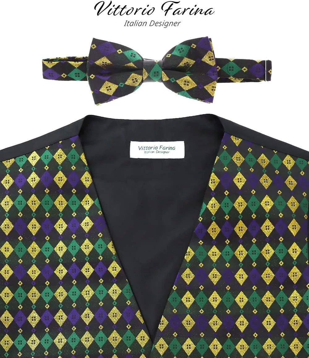 Premium Celebration Suit Vest for Men 2PC Set - Vest & Bow Tie