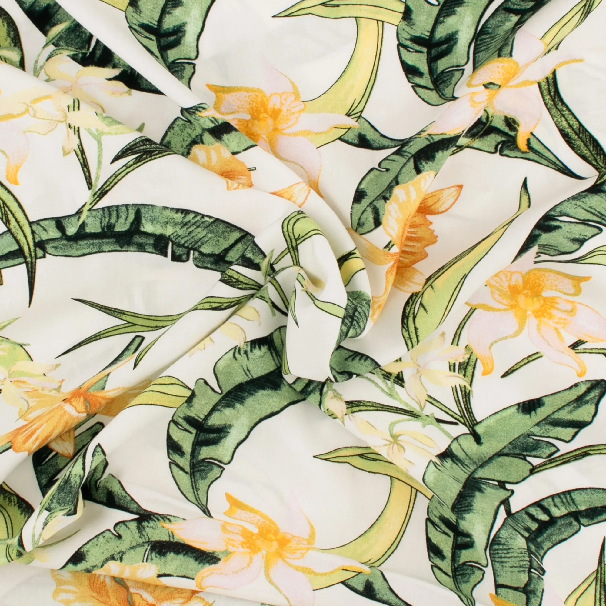 Printed Rayon Poplin - NATASHA - 002 - Offwhite