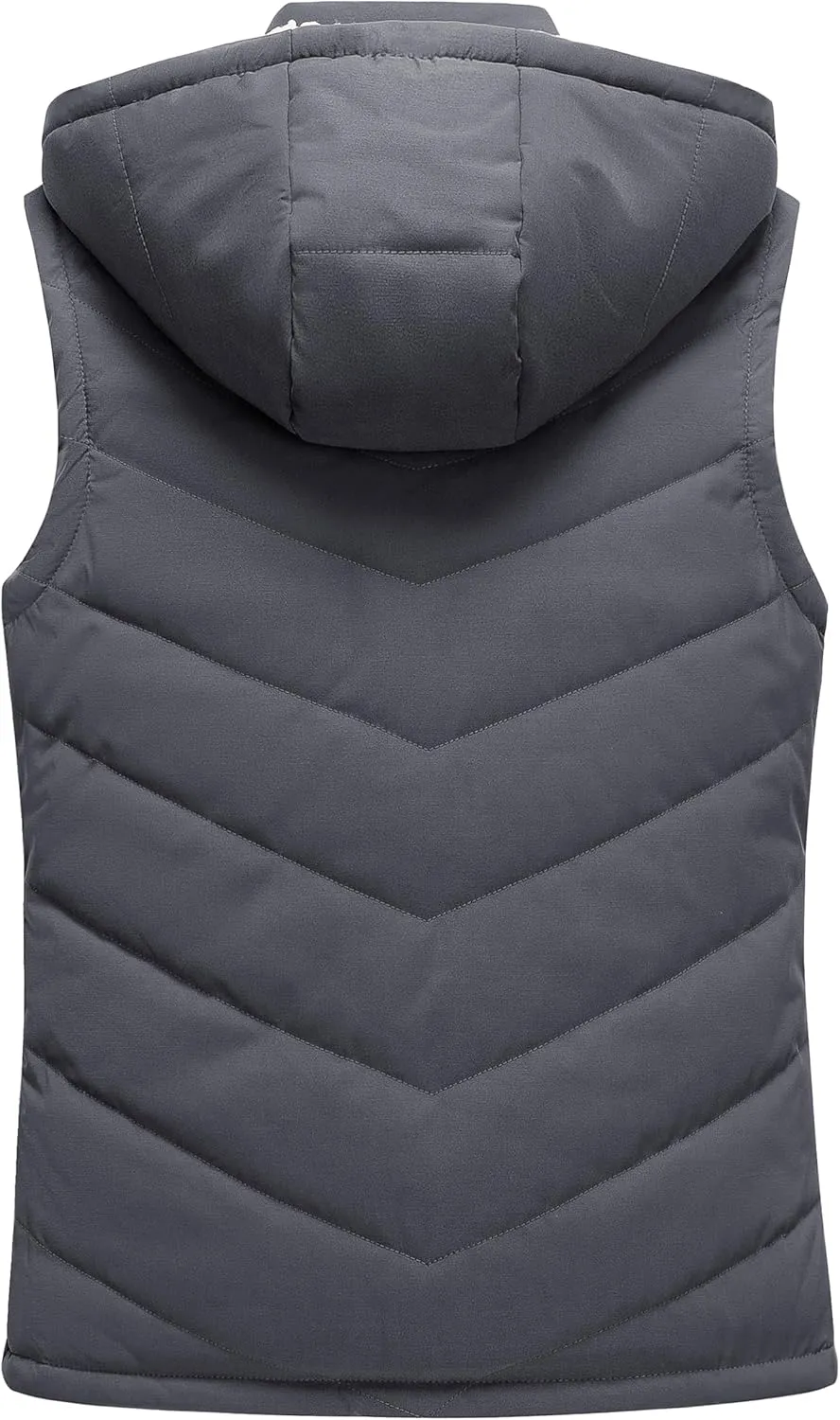 Pursky Women's Winter Vest Sherpa Fleece Lined Puffer Vest Warm Lightweight Sleeveless Jackets With Removable Hood