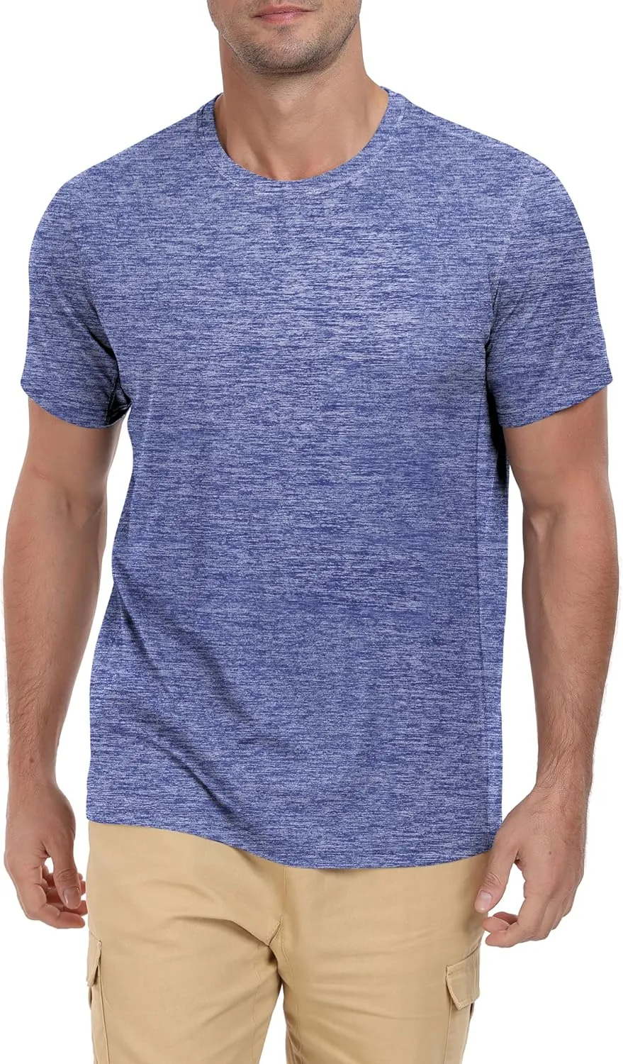 QIVICIMA Men's Workout T-Shirt Short Sleeve Athletic Shirts Dry Fit Breathable Mesh Running Tee Top