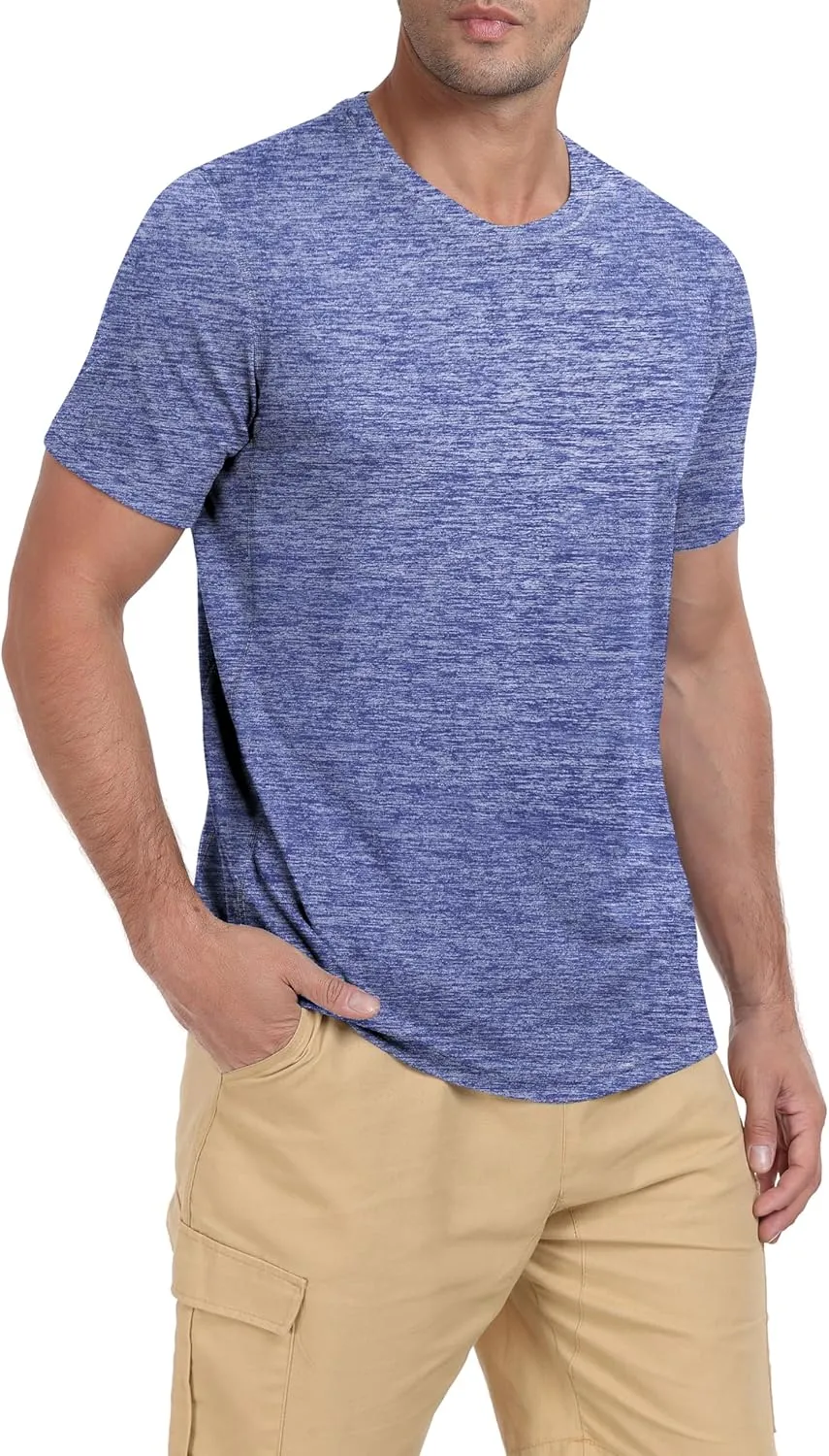 QIVICIMA Men's Workout T-Shirt Short Sleeve Athletic Shirts Dry Fit Breathable Mesh Running Tee Top