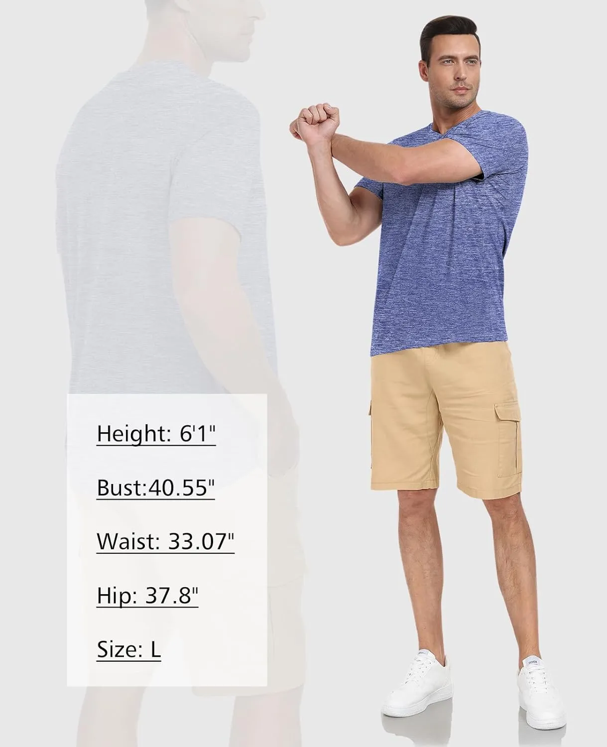 QIVICIMA Men's Workout T-Shirt Short Sleeve Athletic Shirts Dry Fit Breathable Mesh Running Tee Top
