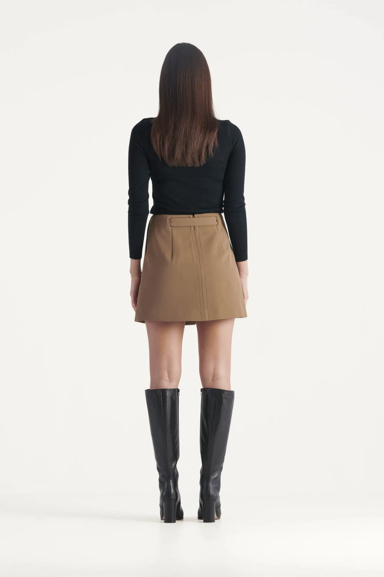 RAQUEL SKIRT DARK TAUPE
