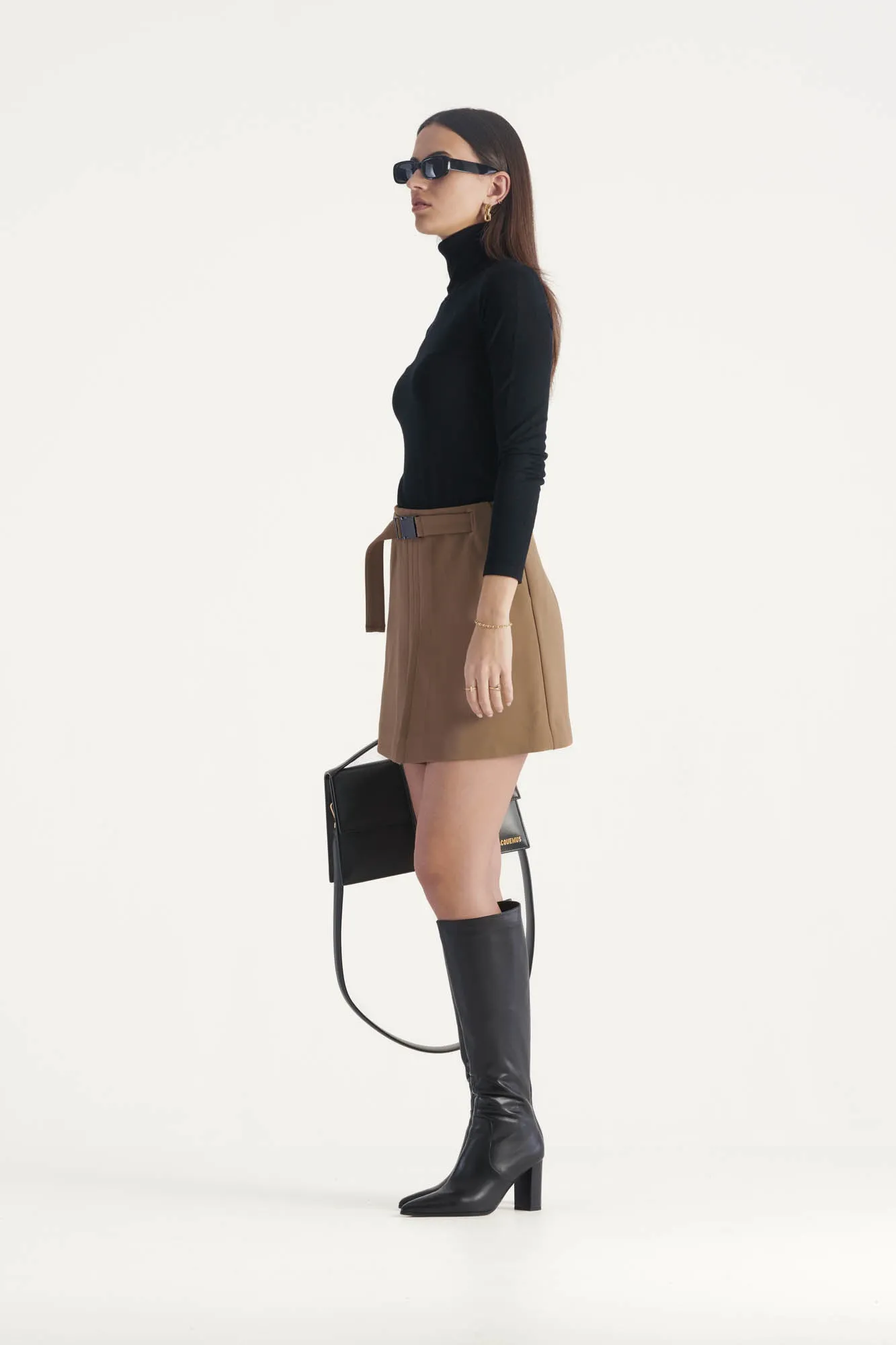 RAQUEL SKIRT DARK TAUPE