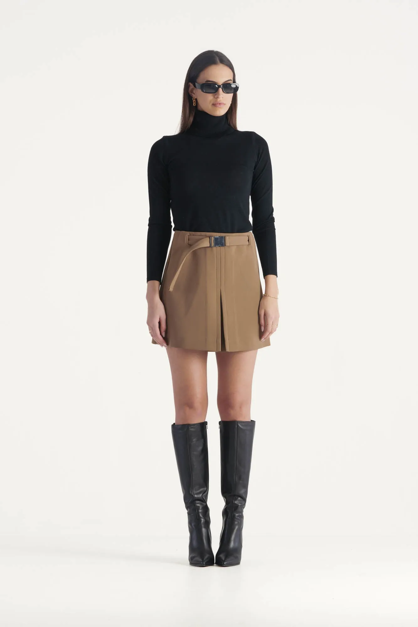 RAQUEL SKIRT DARK TAUPE