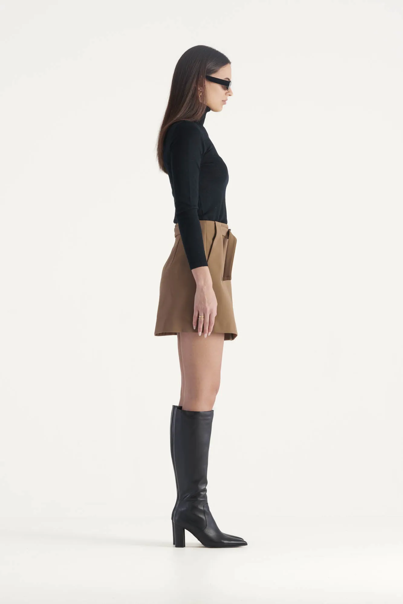 RAQUEL SKIRT DARK TAUPE