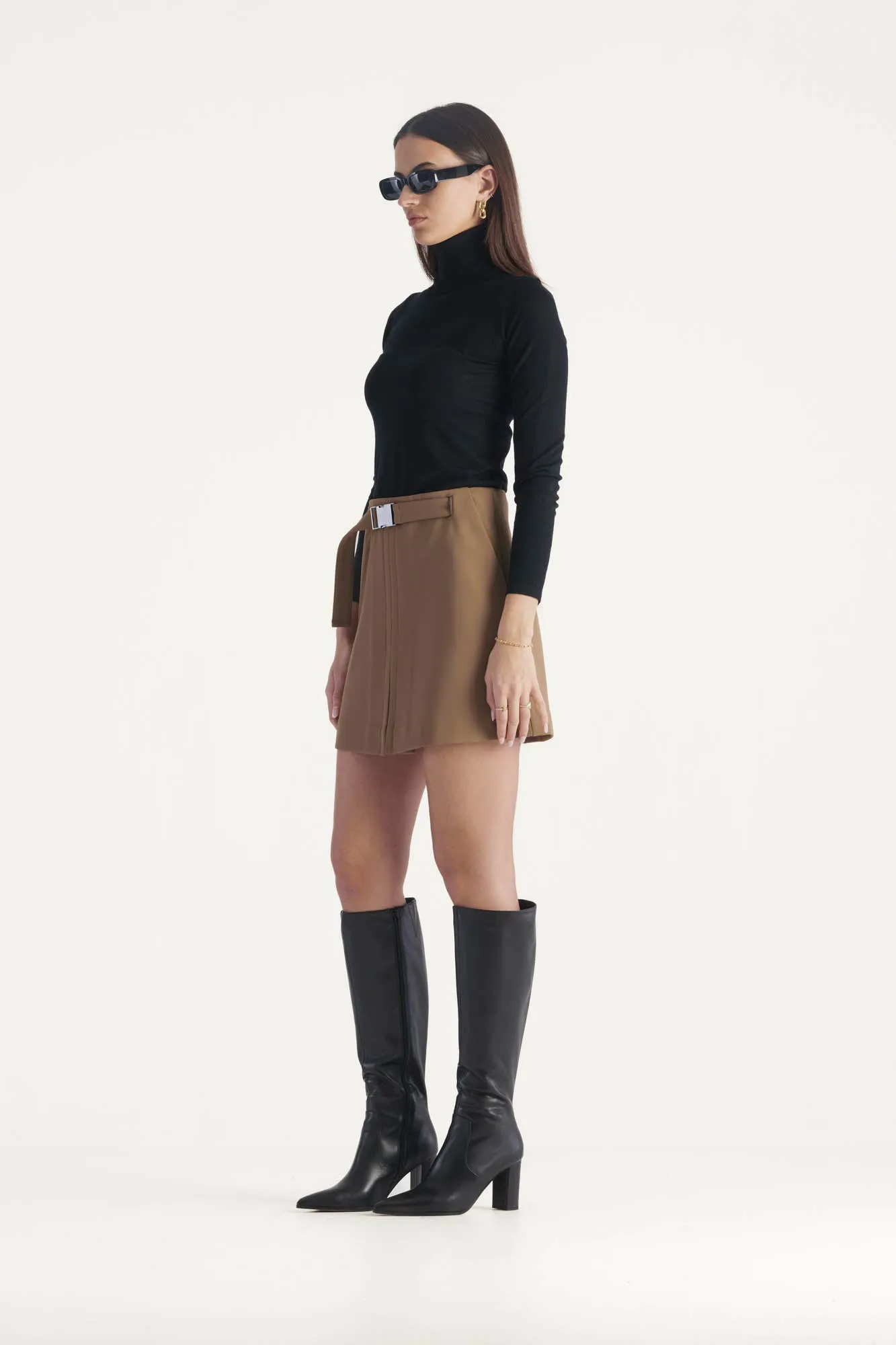 RAQUEL SKIRT DARK TAUPE