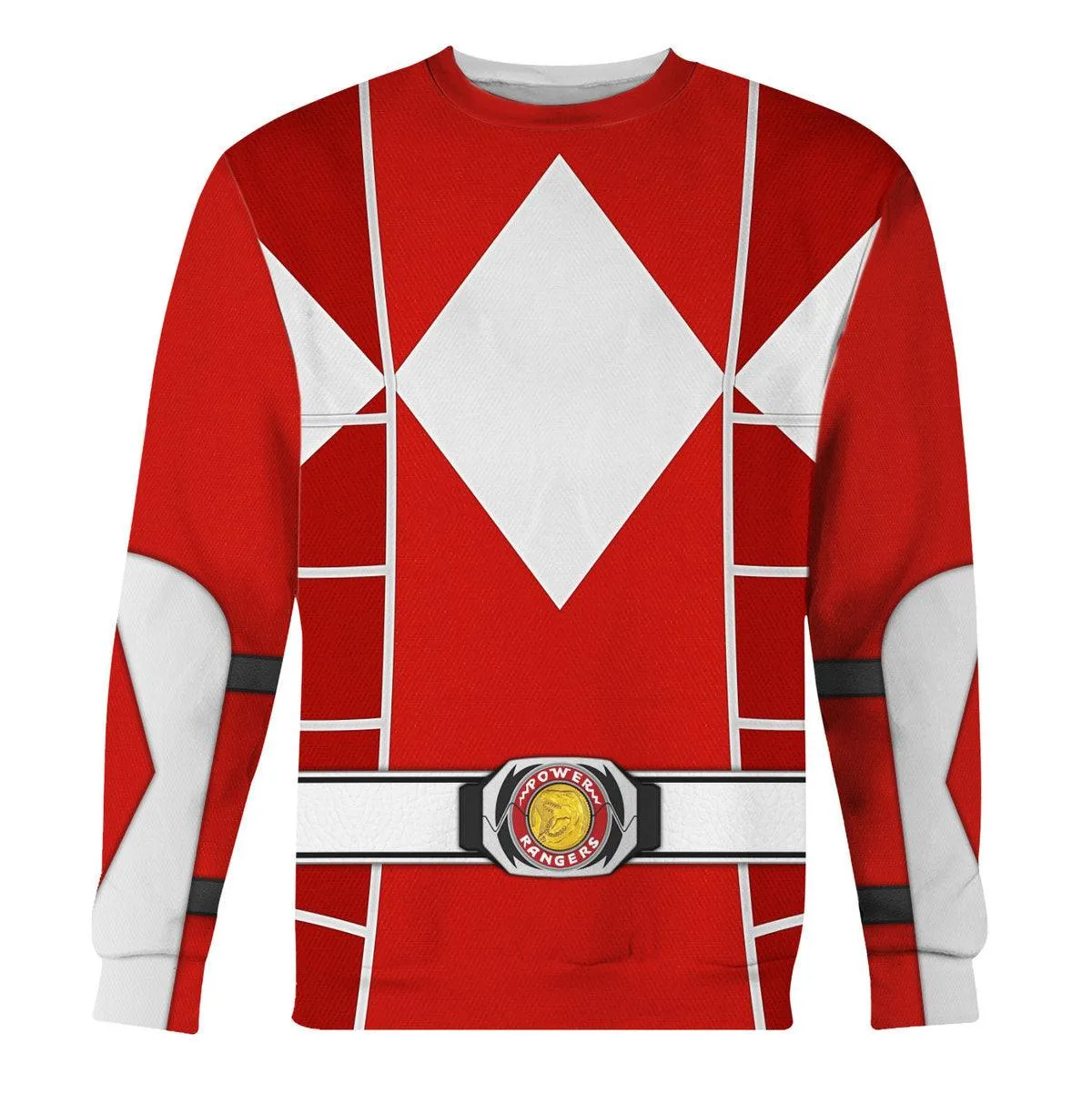 Red Ranger Mighty Morphin Cosplay Hoodies Sweatshirt T-shirt Hawaiian