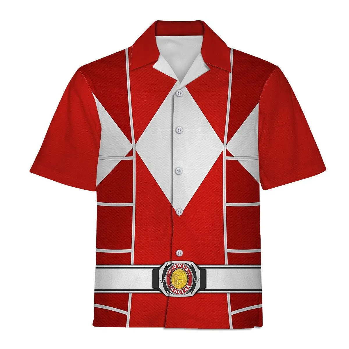 Red Ranger Mighty Morphin Cosplay Hoodies Sweatshirt T-shirt Hawaiian