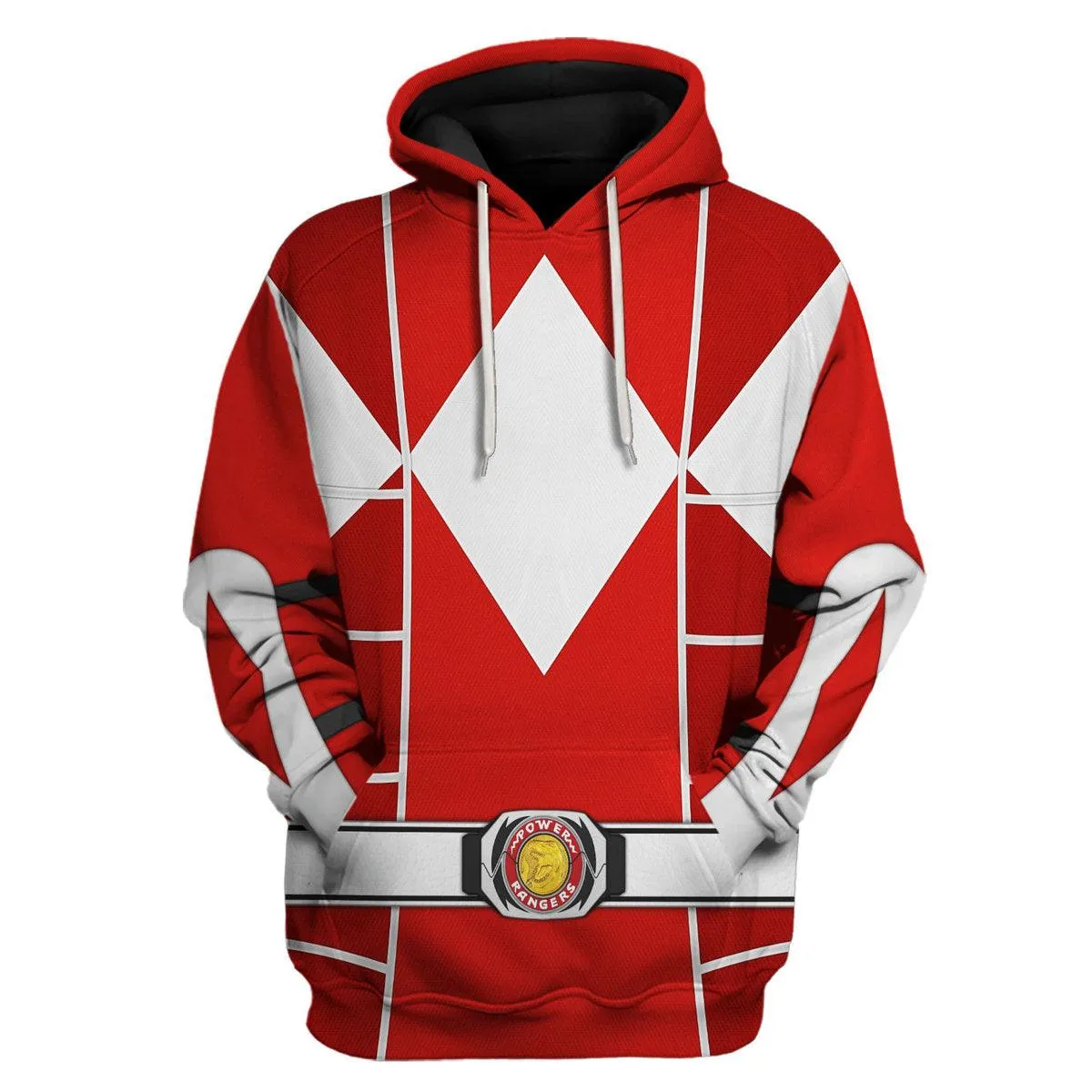 Red Ranger Mighty Morphin Cosplay Hoodies Sweatshirt T-shirt Hawaiian