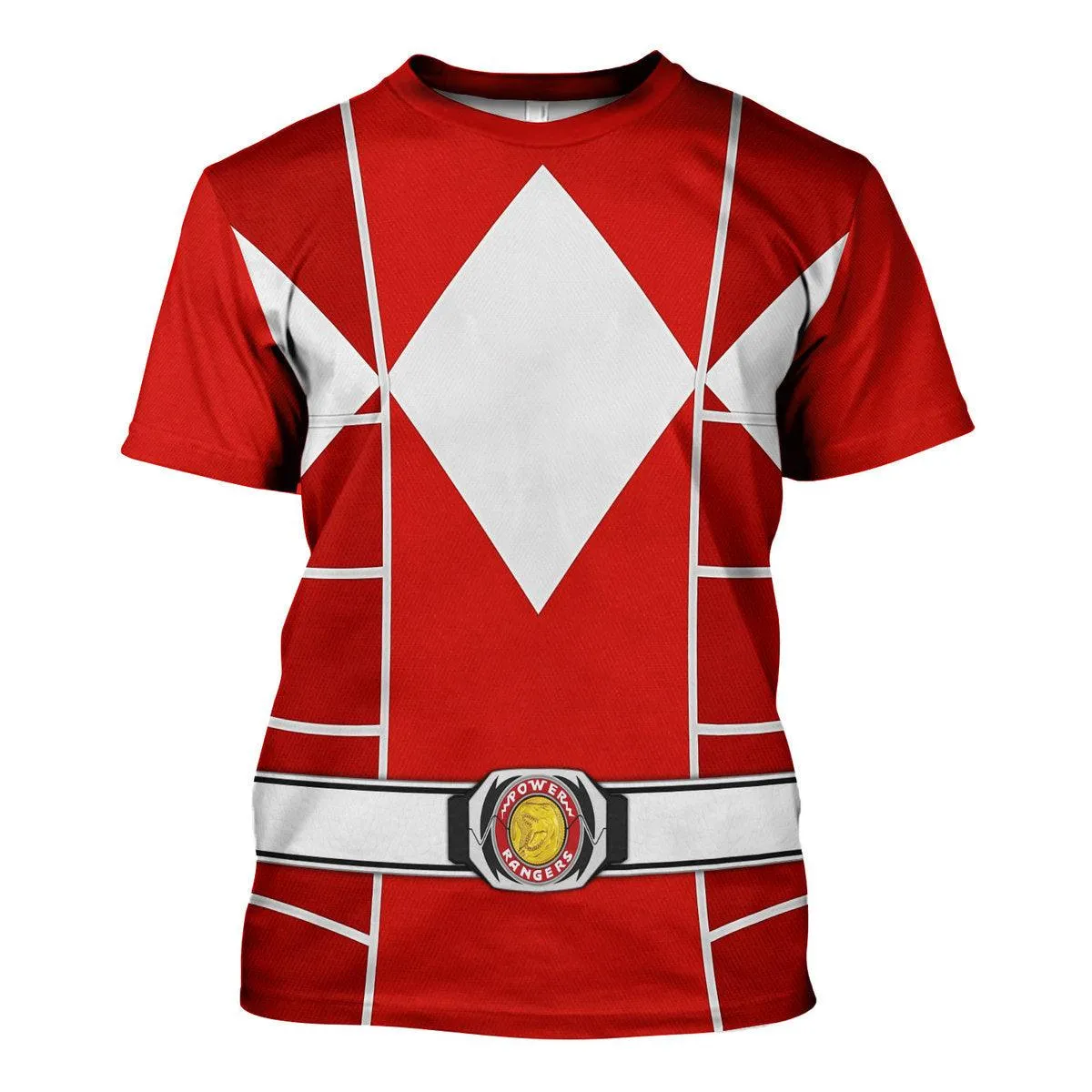 Red Ranger Mighty Morphin Cosplay Hoodies Sweatshirt T-shirt Hawaiian