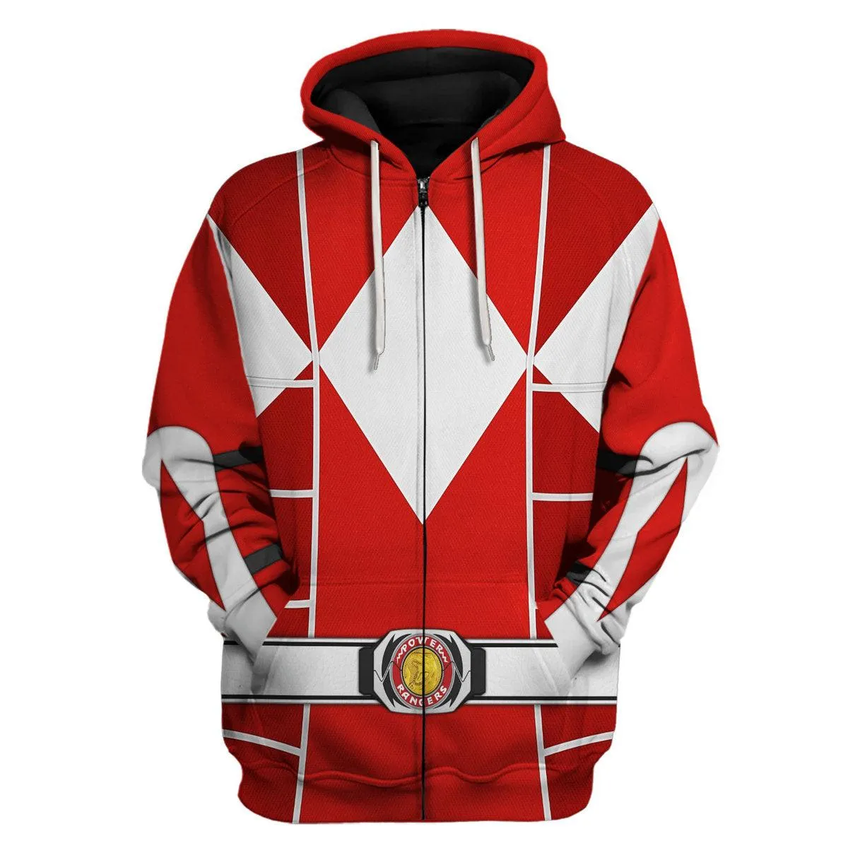 Red Ranger Mighty Morphin Cosplay Hoodies Sweatshirt T-shirt Hawaiian