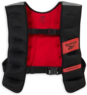 Reebok Weighted Vest  Premium Material, Adjustable Fit, Reflective Elements for Full-Body Workouts, Strength Training, and Rehabilitation