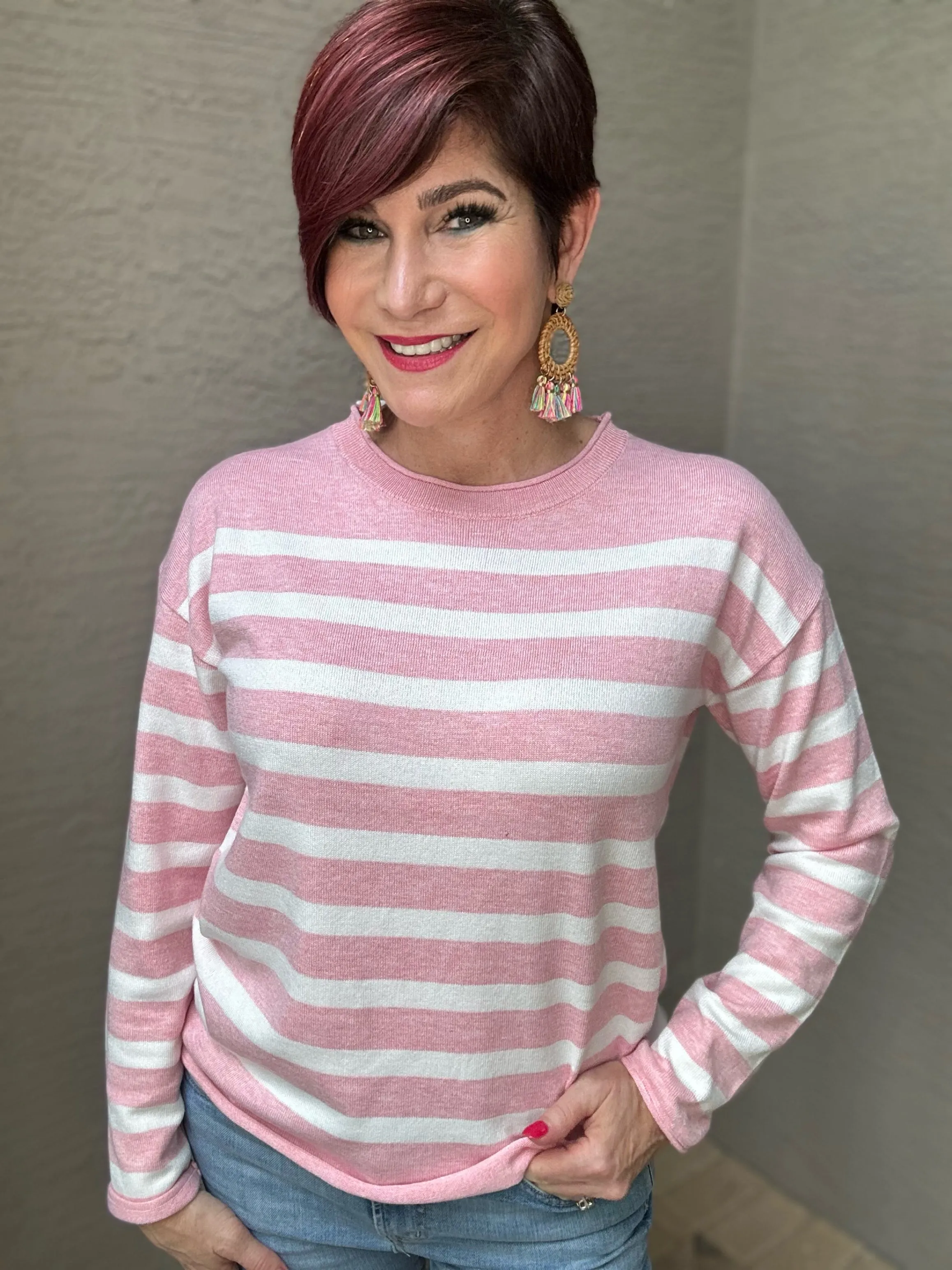 Rosey Stripe Sweater