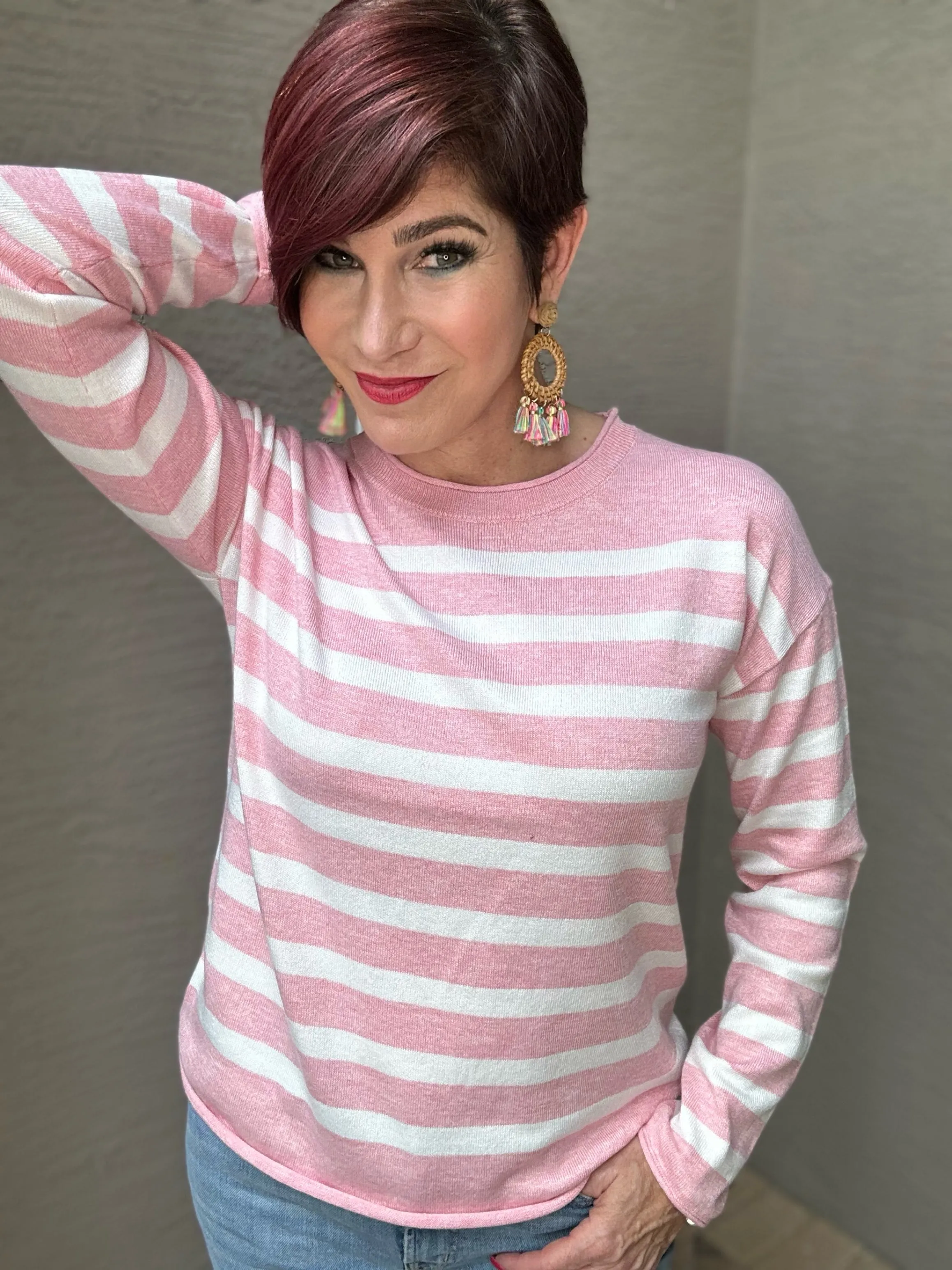 Rosey Stripe Sweater