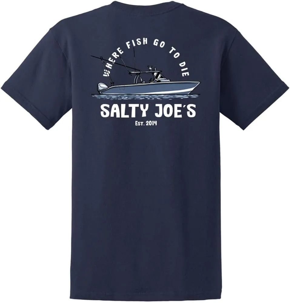 SALTY JOES Mens Graphic Logo Heavyweight Cotton T-Shirts in Regular, Big and Tall