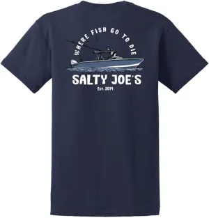 SALTY JOES Mens Graphic Logo Heavyweight Cotton T-Shirts in Regular, Big and Tall