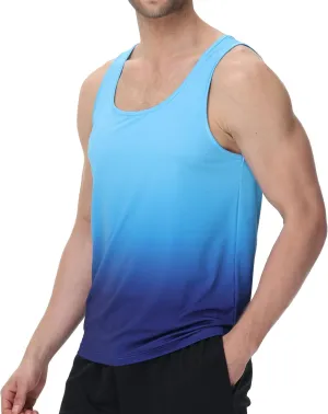 Satankud Men's Tank Tops Quick Dry Workout Gym Sleeveless Shirts Summer Beach Hawaiian Muscle Tee