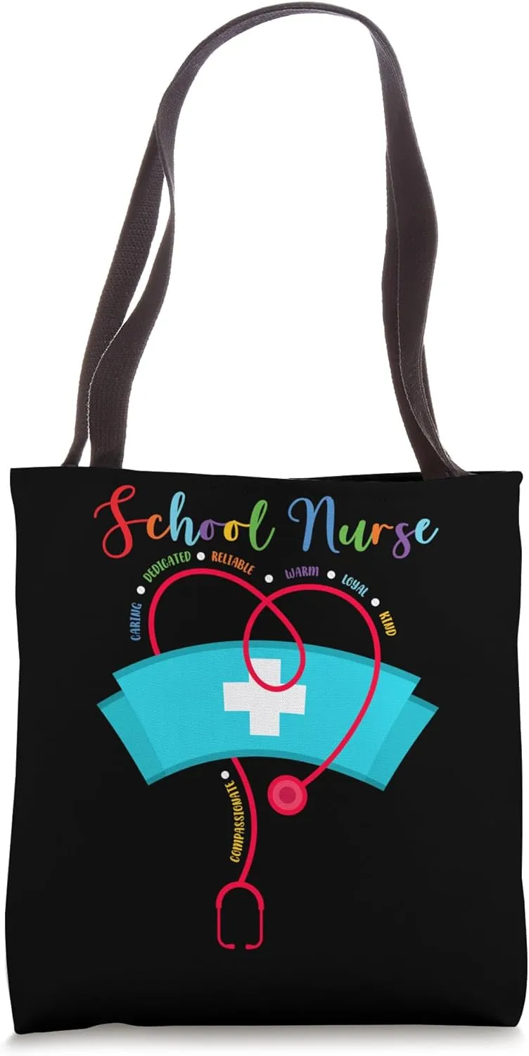 School Nurse Vintage Love Heart Doctor Graduation Nursing Tote Bag