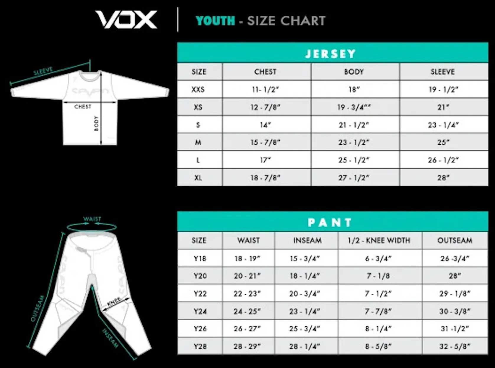 Seven MX Youth Vox Aperture Motocross Pants (Lead/Black | Size: Y26)