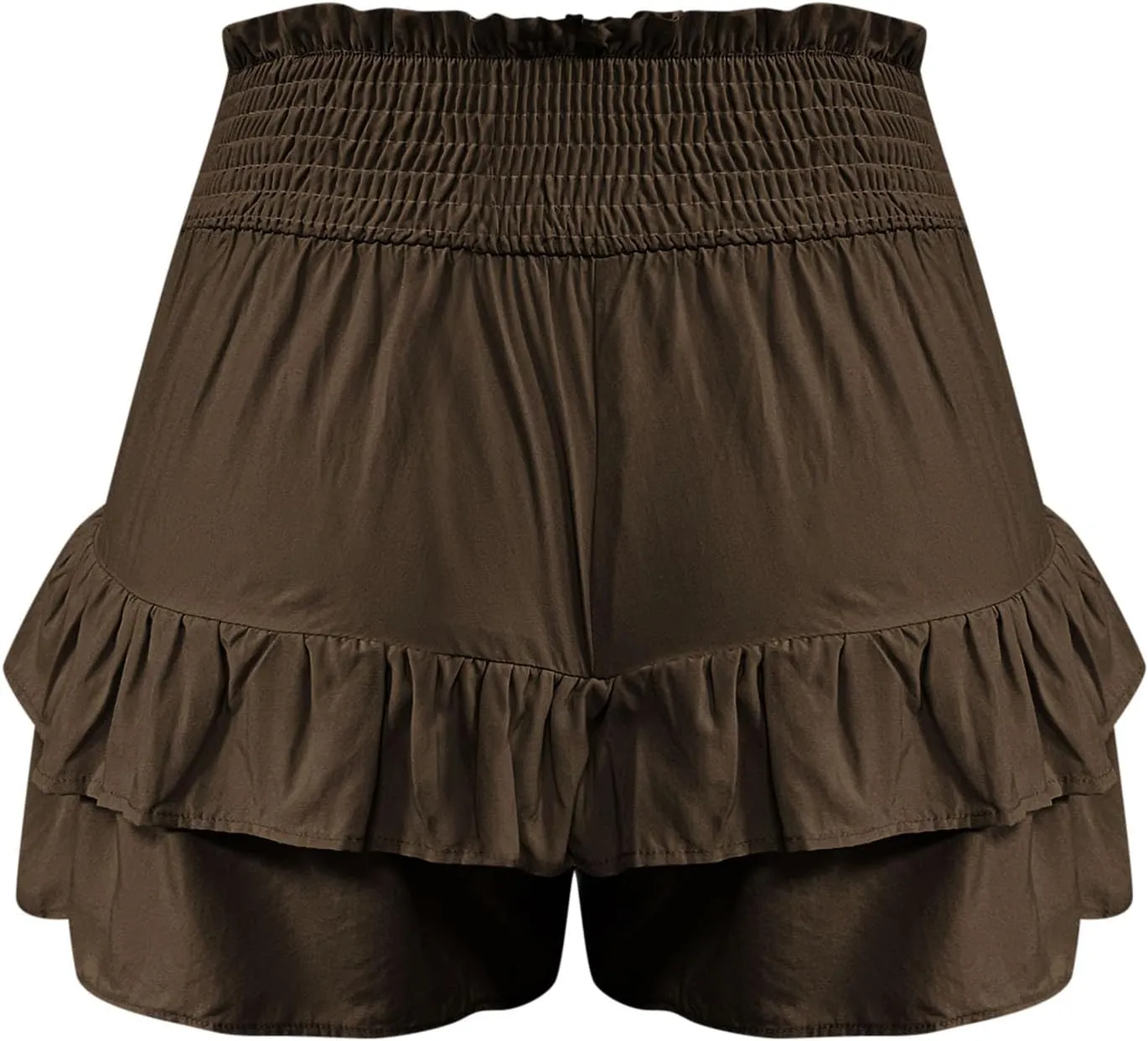 Shorts for Women Trendy Summer High Waisted Ruffle Tiered Skirt Skorts Dressy Casual Cute Flowy Beach Vacation Shorts