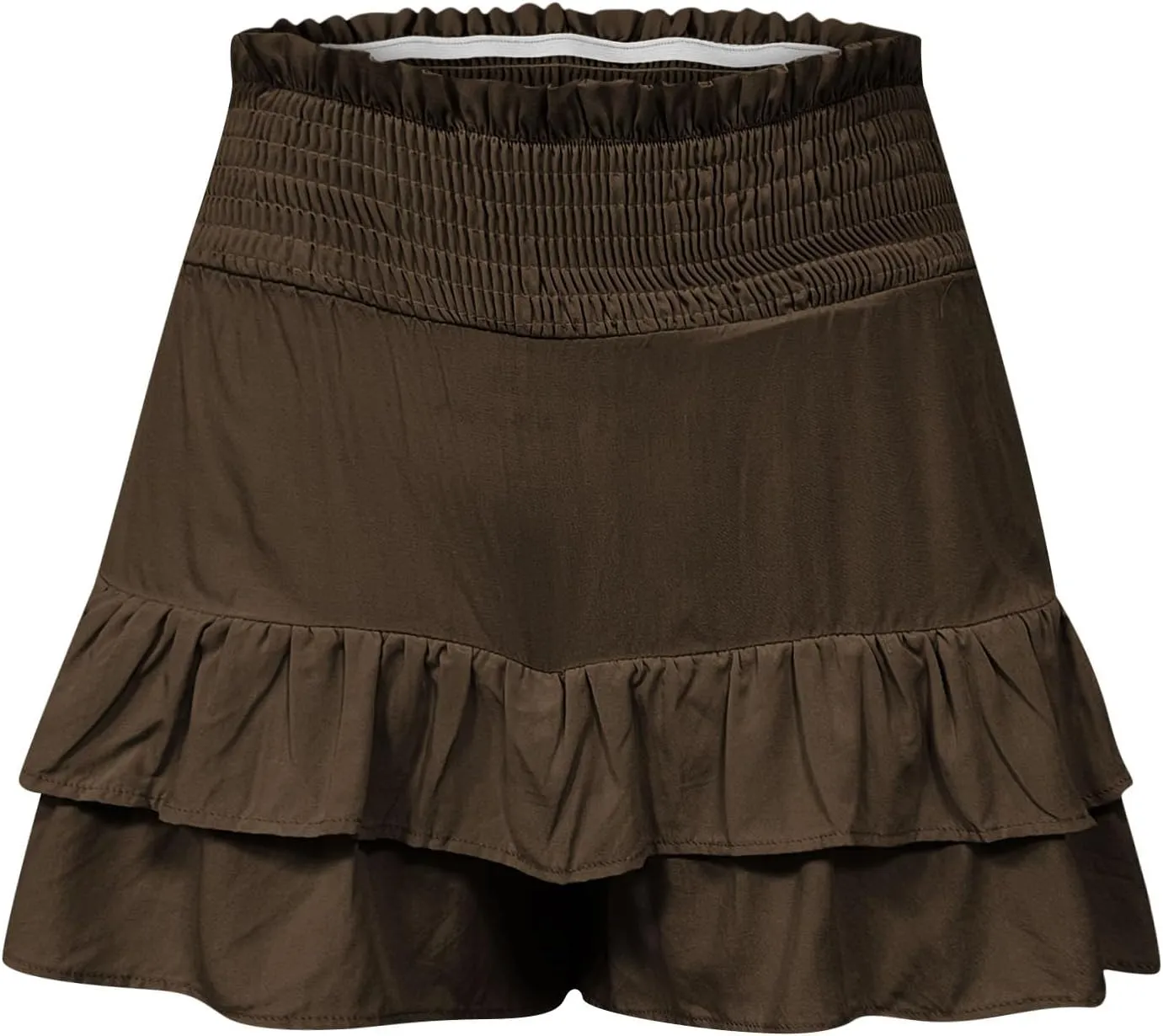Shorts for Women Trendy Summer High Waisted Ruffle Tiered Skirt Skorts Dressy Casual Cute Flowy Beach Vacation Shorts