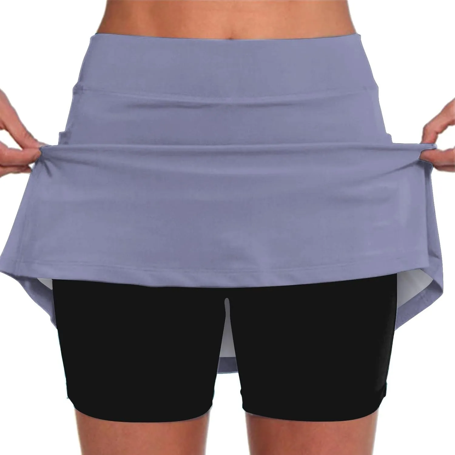 Skorts for Women with Pockets High Waist Tummy Control Womens Yoga Shorts Casual Athletic Tennis Mini Short Skirts