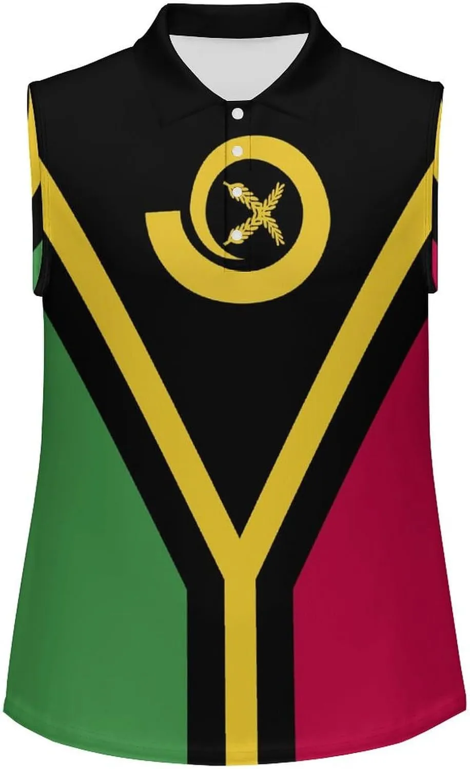 Sleeveless Shirts for Women Venezuela Flag V Neck Shirt Casual PO-LO Tank Top Pullover Quick Dry with Designs