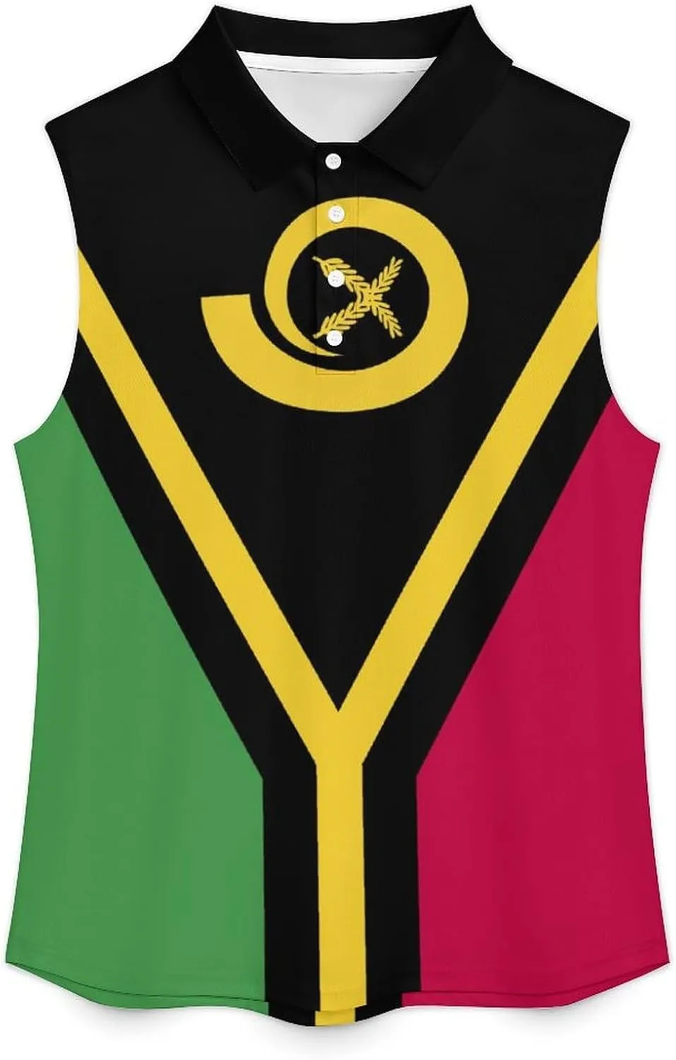 Sleeveless Shirts for Women Venezuela Flag V Neck Shirt Casual PO-LO Tank Top Pullover Quick Dry with Designs