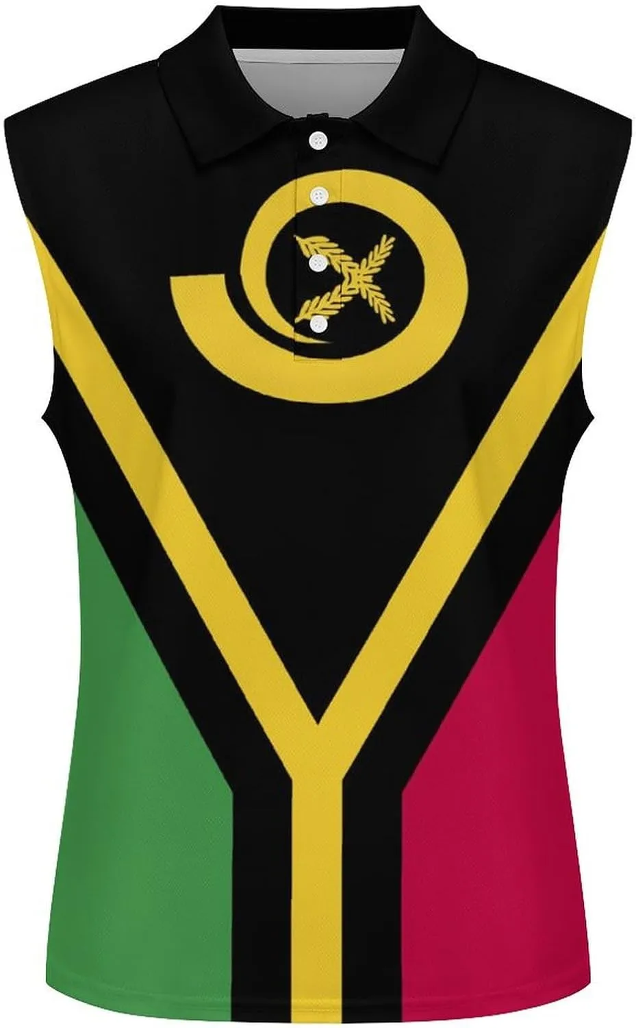 Sleeveless Shirts for Women Venezuela Flag V Neck Shirt Casual PO-LO Tank Top Pullover Quick Dry with Designs