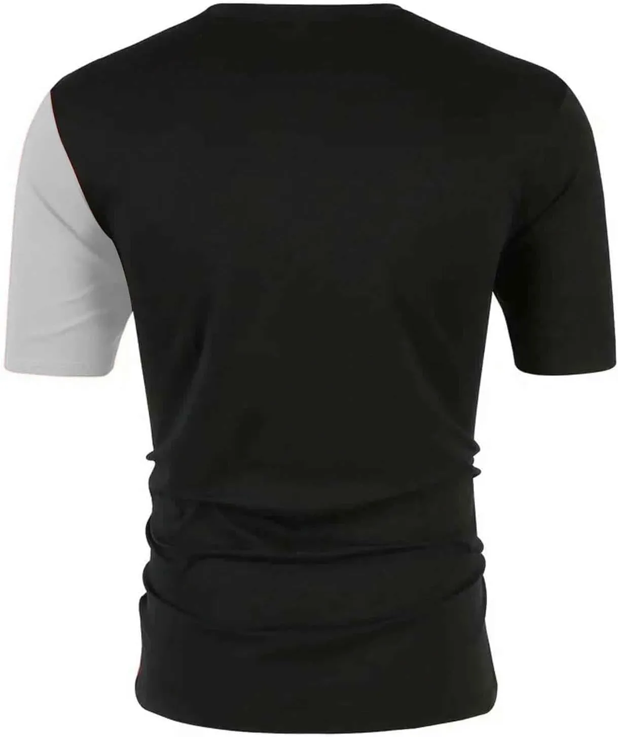 SOLY HUX Men's Color Block Letter Graphic Tops Short Sleeve T Shirt Summer Tee Top
