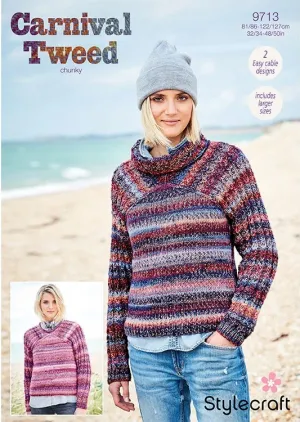 Stylecraft Carnival Tweed Pattern 9713 - Sweaters - NOW €1.00