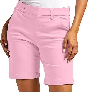 Suit Shorts for Women Stretchy Dressy Casual High Waisted Lounge Short Pants with Pockets Comfy Elagant Work Outfits