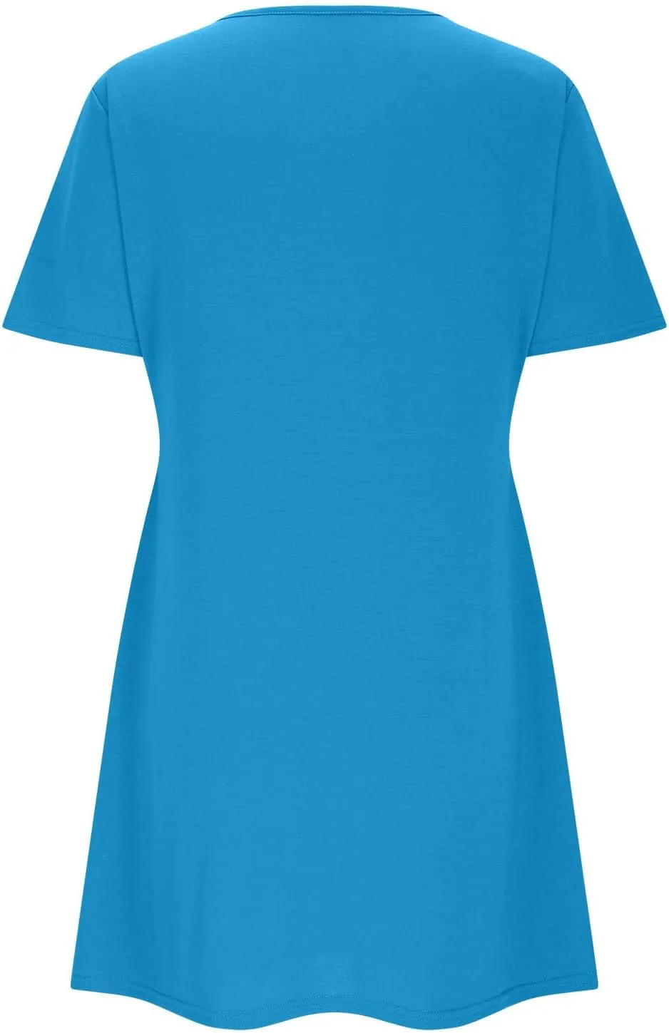 Summer Dresses for Women 2025 Summer Casual Round Neck Keyhole Short Sleeve Mini Dress Beach A Line T-Shirt Dress