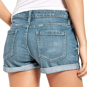 Summer Shorts Sexy High Slim Hole Women Pants Waist Pants Jeans Pants Short Sleeved Shirts for Women Casual