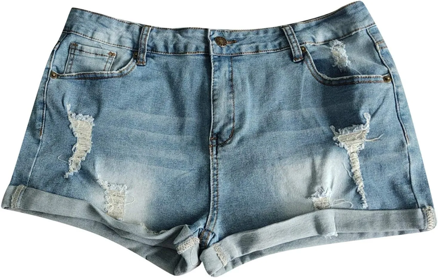 Summer Shorts Sexy High Slim Hole Women Pants Waist Pants Jeans Pants Short Sleeved Shirts for Women Casual