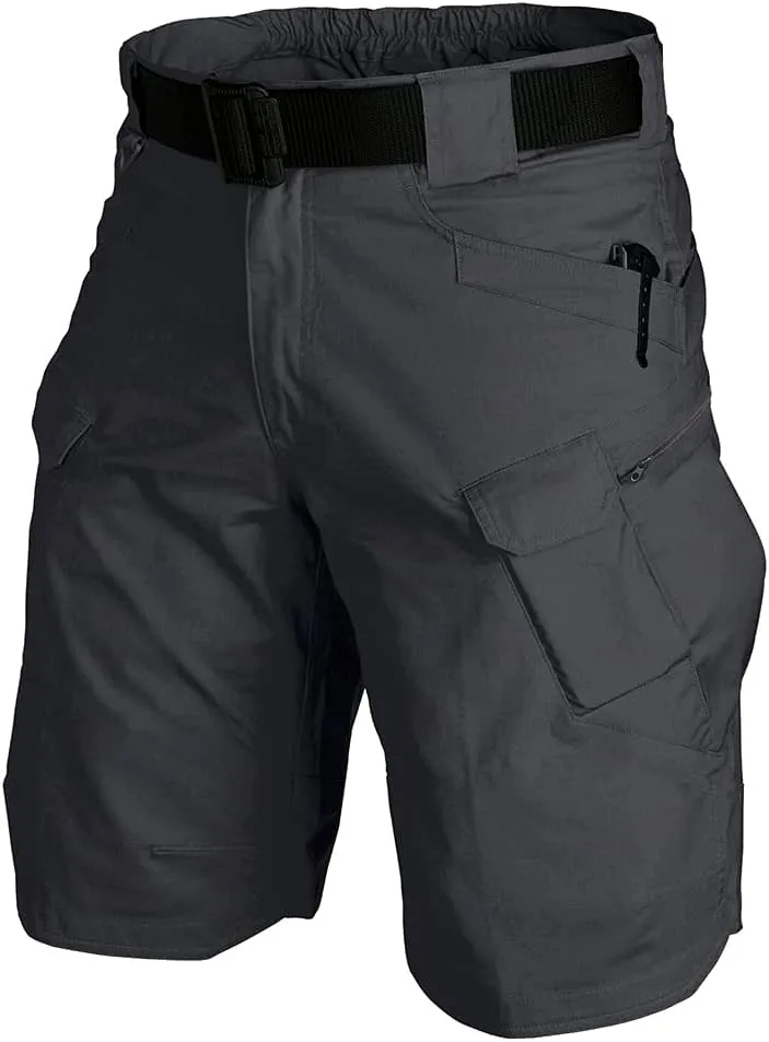 Tactical Work Shorts for Men Outdoor Casual Military Combat Hiking Cargo Shorts with Multi-Pocket (No Belt)