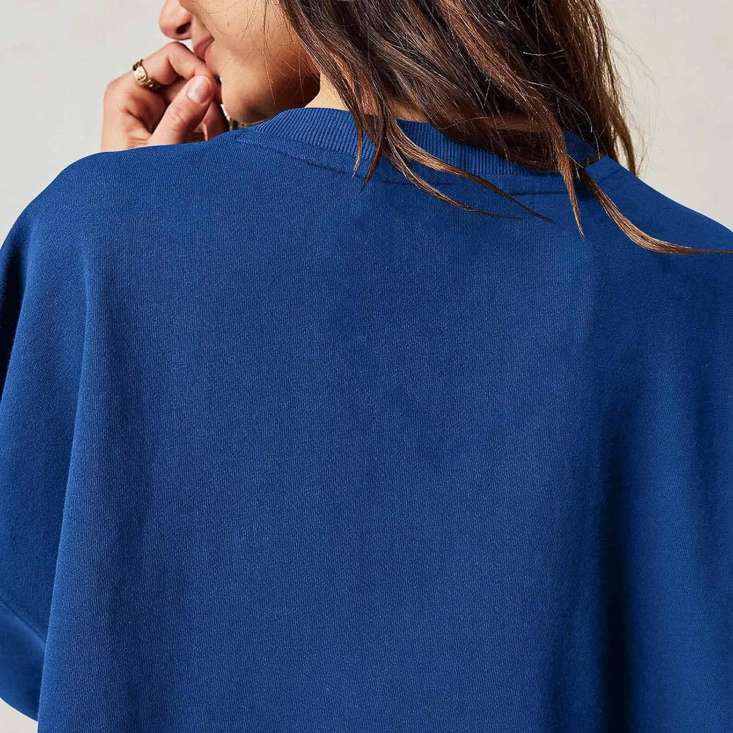TANGNADE Women Oversized Sweatshirt Dress Long Sleeve Crewneck Patchwork Pleated Pullover Mini Dresses Fall Outfits 2024